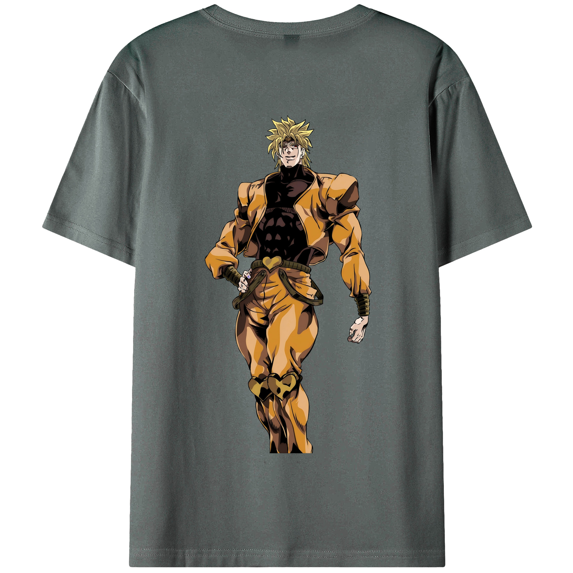 （画像用） ジョジョの奇妙な冒険 ディオ?ブランドー JoJo's Bizarre Adventure Dio Brando 綿100％半袖Tシャツ（背面プリント）